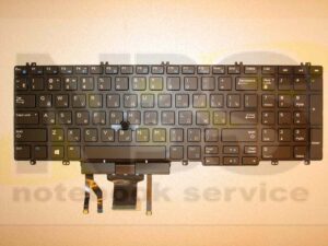 Клавиатура для ноутбука Dell Precision 7530 7540 7730 7740 RU+Led подсветка+TP enter flat